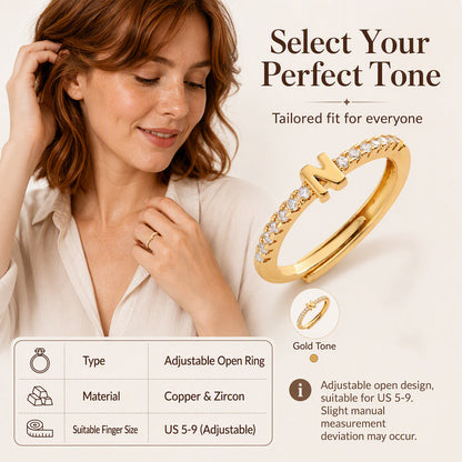 🌸 50% OFF NOW! 🌸Minimalist Adjustable Initial Ring for Women