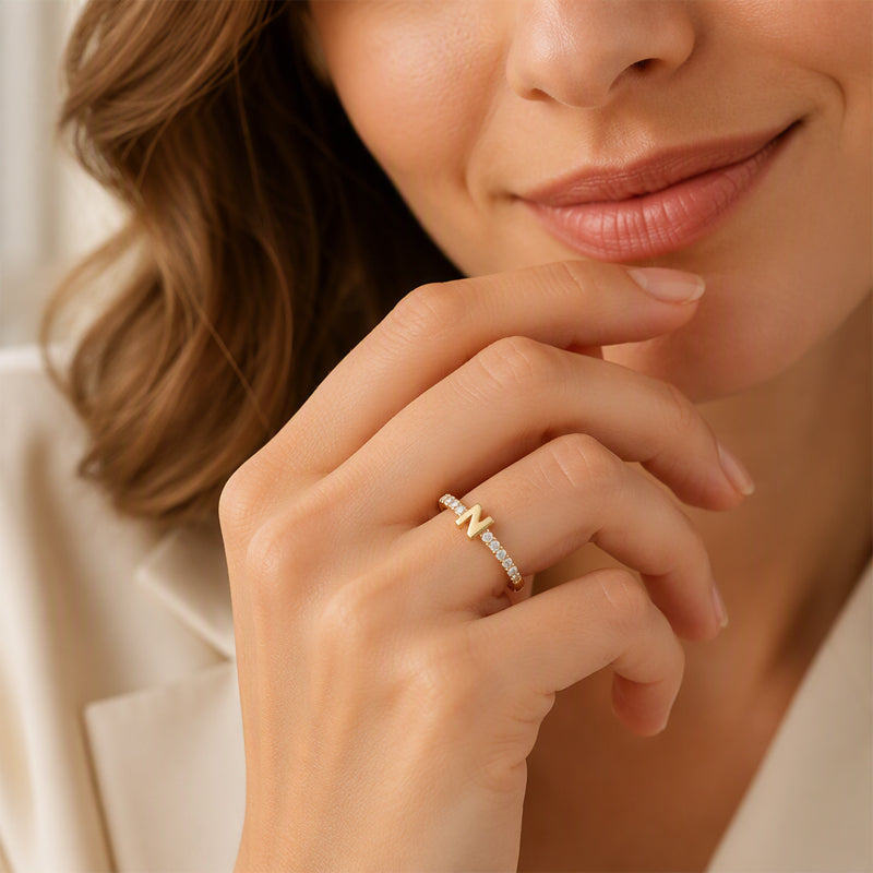 🌸 50% OFF NOW! 🌸Minimalist Adjustable Initial Ring for Women
