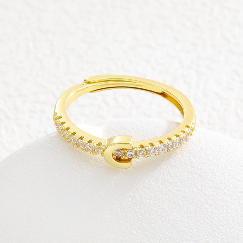 🌸 50% OFF NOW! 🌸Minimalist Adjustable Initial Ring for Women