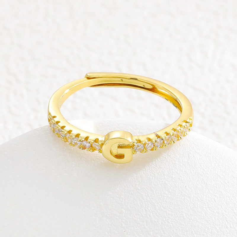 📢📢50% OFF & In stock ⏰Minimalist Adjustable Initial Ring for Women