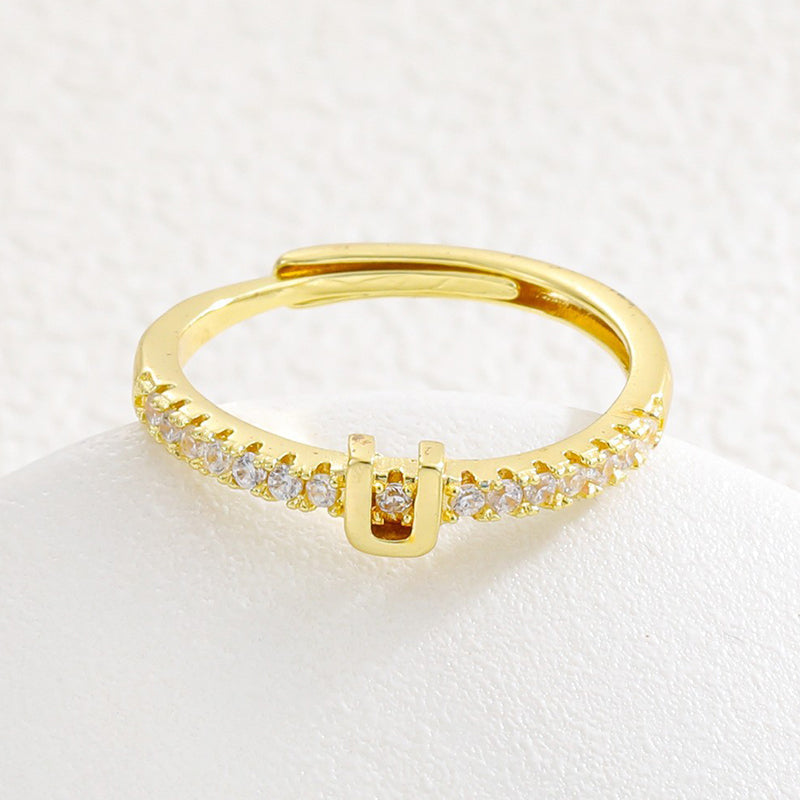 📢📢50% OFF & In stock ⏰Minimalist Adjustable Initial Ring for Women