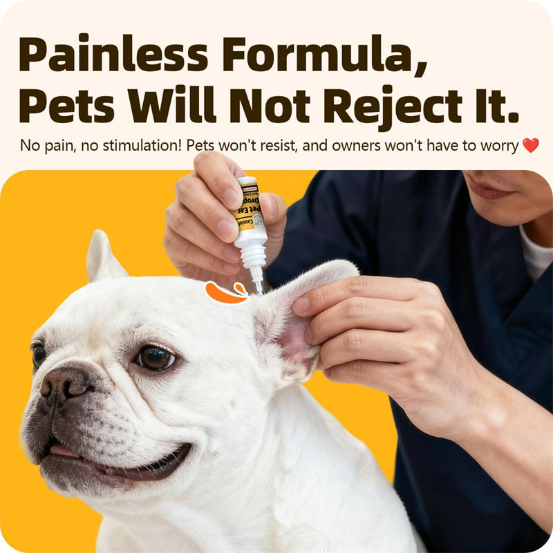 ⏳ LIMITED TIME 50% OFF! ⏰ Gentle Pet Ear Drops for Itch Relief & Cleaning – Natural Extracts, Effective Earwax Removal & Soothing Formula 🐶🐱👂✨