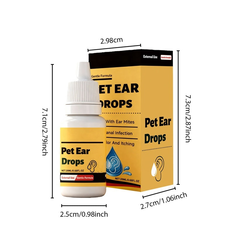 ⏳ LIMITED TIME 50% OFF! ⏰ Gentle Pet Ear Drops for Itch Relief & Cleaning – Natural Extracts, Effective Earwax Removal & Soothing Formula 🐶🐱👂✨