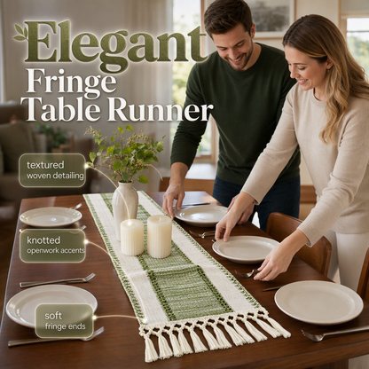 📢📢50% OFF & In Stock⏰Elegant Fringe Table Runner