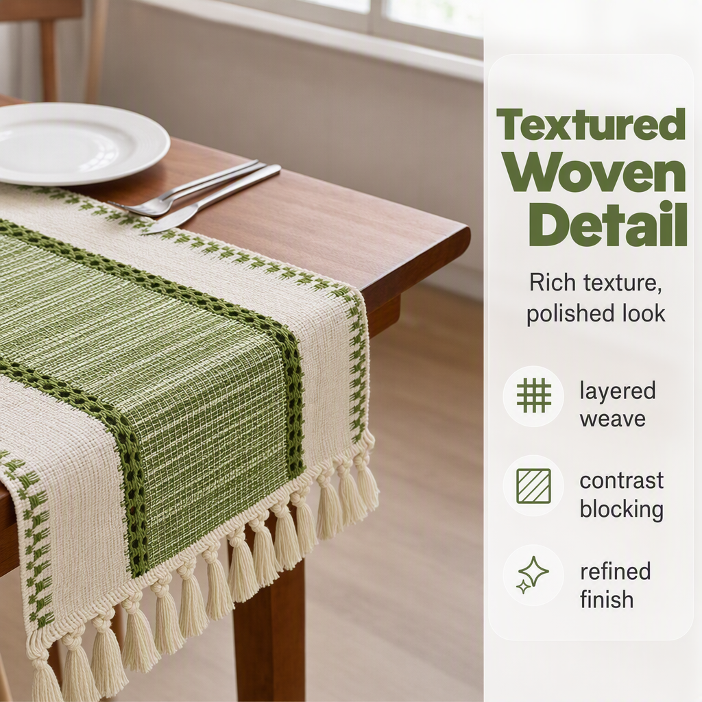 📢📢50% OFF & In Stock⏰Elegant Fringe Table Runner