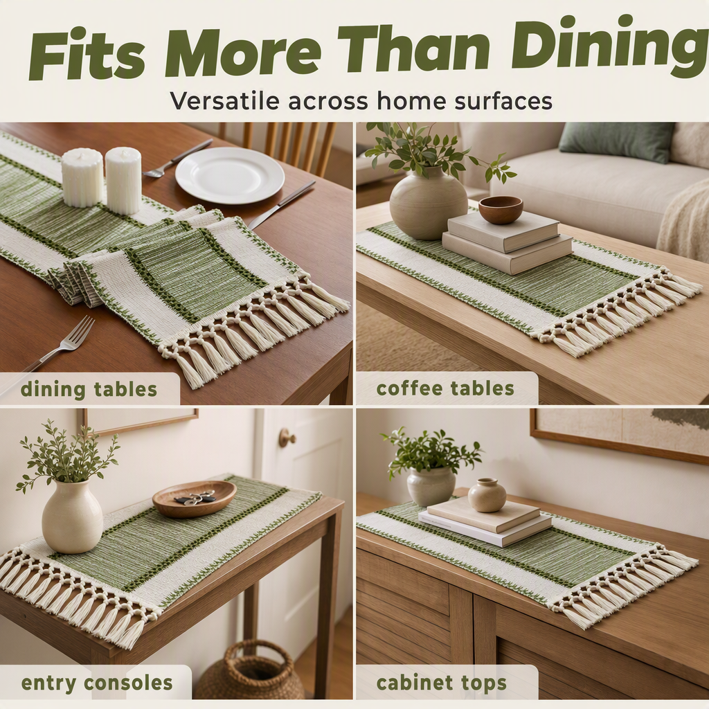 📢📢50% OFF & In Stock⏰Elegant Fringe Table Runner