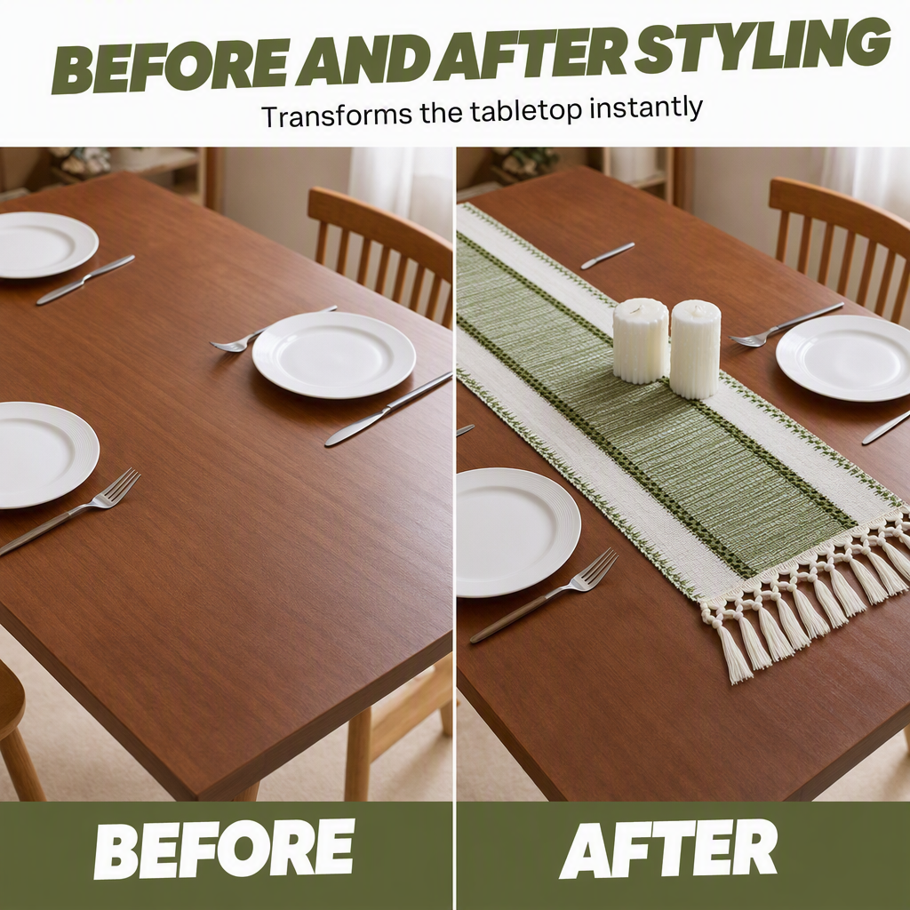 📢📢50% OFF & In Stock⏰Elegant Fringe Table Runner