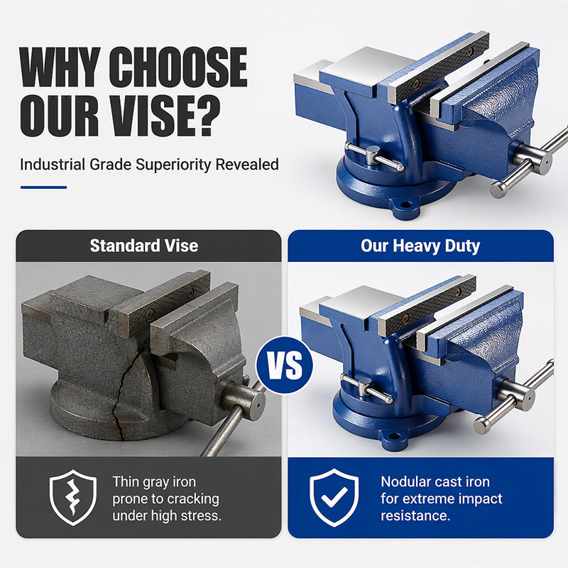 🎉 2026 Sale — Over 23,800 Sold!🔧Wide‑Opening Swivel Bench Vise 🛠️