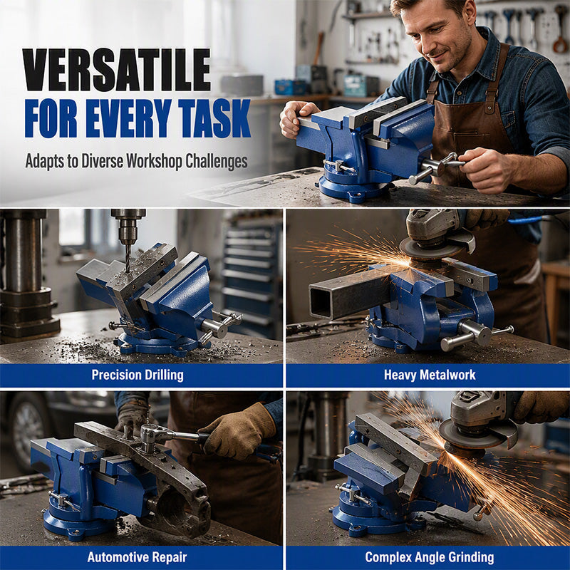 🎉 2026 Sale — Over 23,800 Sold!🔧Wide‑Opening Swivel Bench Vise 🛠️