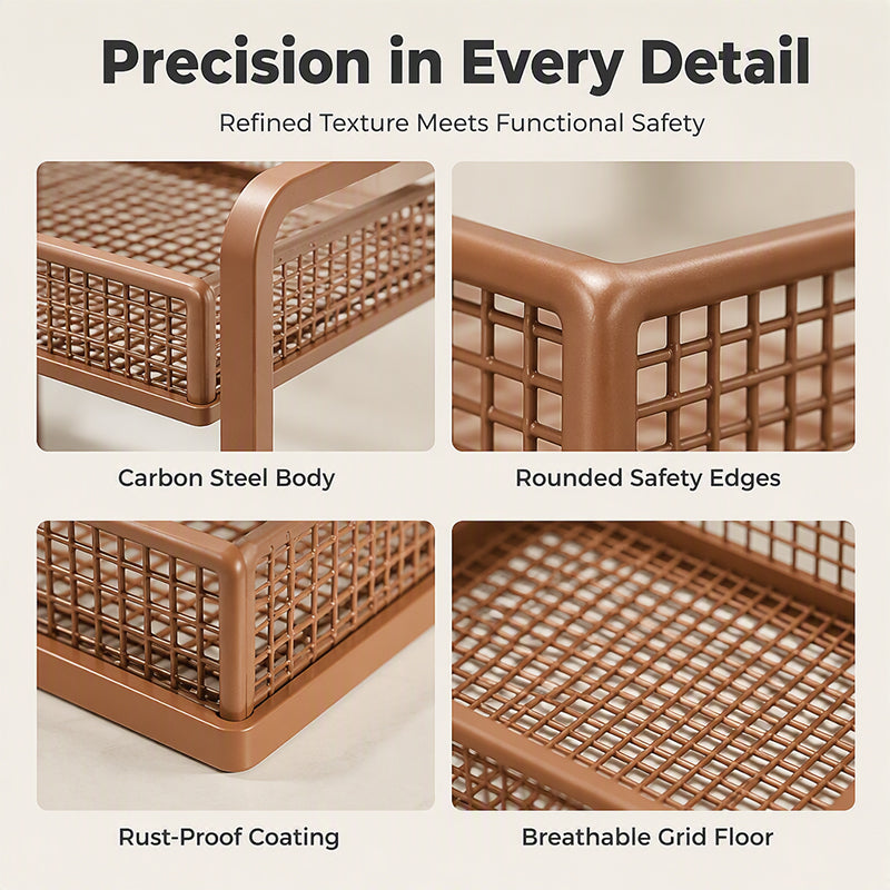 🏠 LIMITED TIME 50% OFF! 2-Tier Multipurpose Countertop Storage Rack – High-Strength Carbon Steel, C-Shaped Open Access & Heavy-Duty Stability ✨