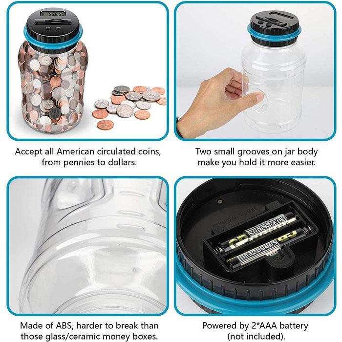 ⏳Time-Limited Special⏰Digital Money Box with Auto Coin Counting – Tracks Savings, Sets Targets & Makes Saving Fun for Kids & Adults. Over 9,584 Smart Savers! 🎉