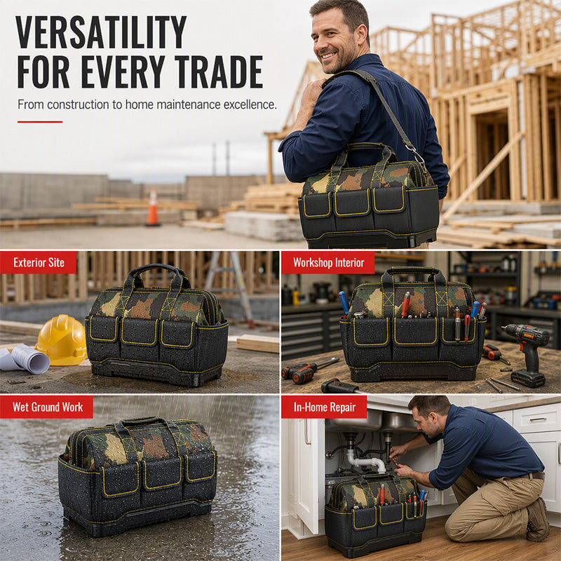 🧰 50% OFF NOW! 🛡️ Heavy Duty Tool Organizer – 1680D Oxford, ABS Waterproof Base & Industrial Strength – For Electricians, Plumbers & Carpenters 💪