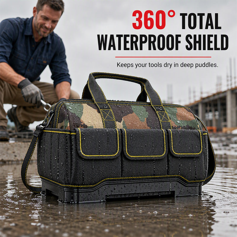 🧰 50% OFF NOW! 🛡️ Heavy Duty Tool Organizer – 1680D Oxford, ABS Waterproof Base & Industrial Strength – For Electricians, Plumbers & Carpenters 💪