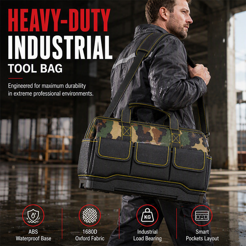 🧰 50% OFF NOW! 🛡️ Heavy Duty Tool Organizer – 1680D Oxford, ABS Waterproof Base & Industrial Strength – For Electricians, Plumbers & Carpenters 💪