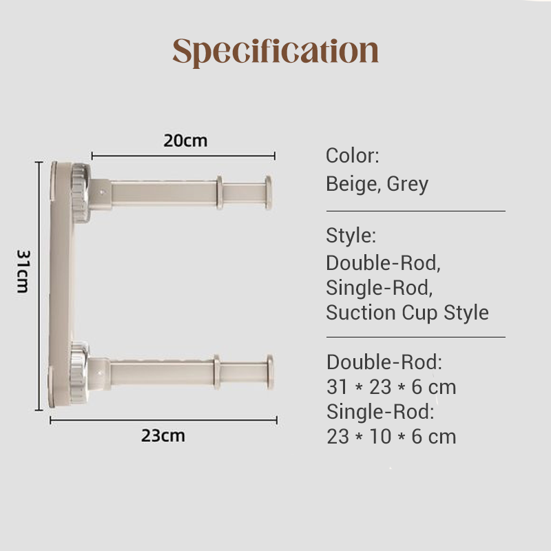 📢📢50% OFF & In Stock⏰🏠 Foldable Telescopic Suction-Cup Hanger Rack – No-Drill Retractable Clothes Drying Pole