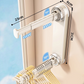 📢📢50% OFF & In Stock⏰🏠 Foldable Telescopic Suction-Cup Hanger Rack – No-Drill Retractable Clothes Drying Pole