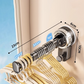 📢📢50% OFF & In Stock⏰🏠 Foldable Telescopic Suction-Cup Hanger Rack – No-Drill Retractable Clothes Drying Pole