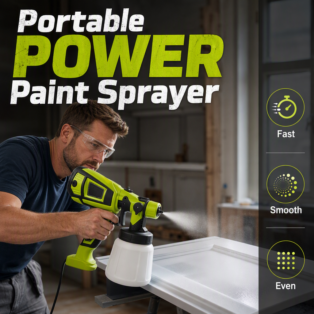 🎨 50% OFF NOW! 🔫 Portable Paint Sprayer – 1400ml Capacity, Smooth Atomization & Fine Finish Control – For Walls, Furniture & Renovation 🏠