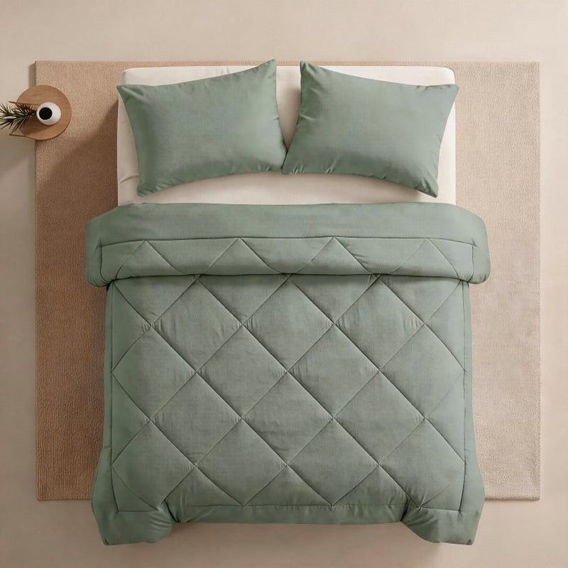 ⏳Time-Limited Special⏰3-Piece Quilted Comforter Set with Shams