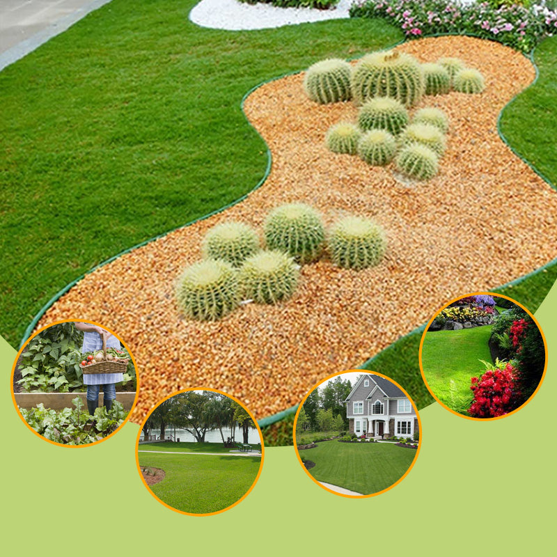 ⏳🔥LIMITED-TIME 50% OFF! ⏰10M Landscape Edging Plastic Roll with 30 PCS Spikes