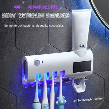 🚿 LIMITED-TIME 50% OFF! ✨ Wall-Mounted UV Toothbrush Sanitizer – 360° Sterilization, Human Induction & No-Drill Wireless Design – Cleaner Brushes, Fresher Bathroom