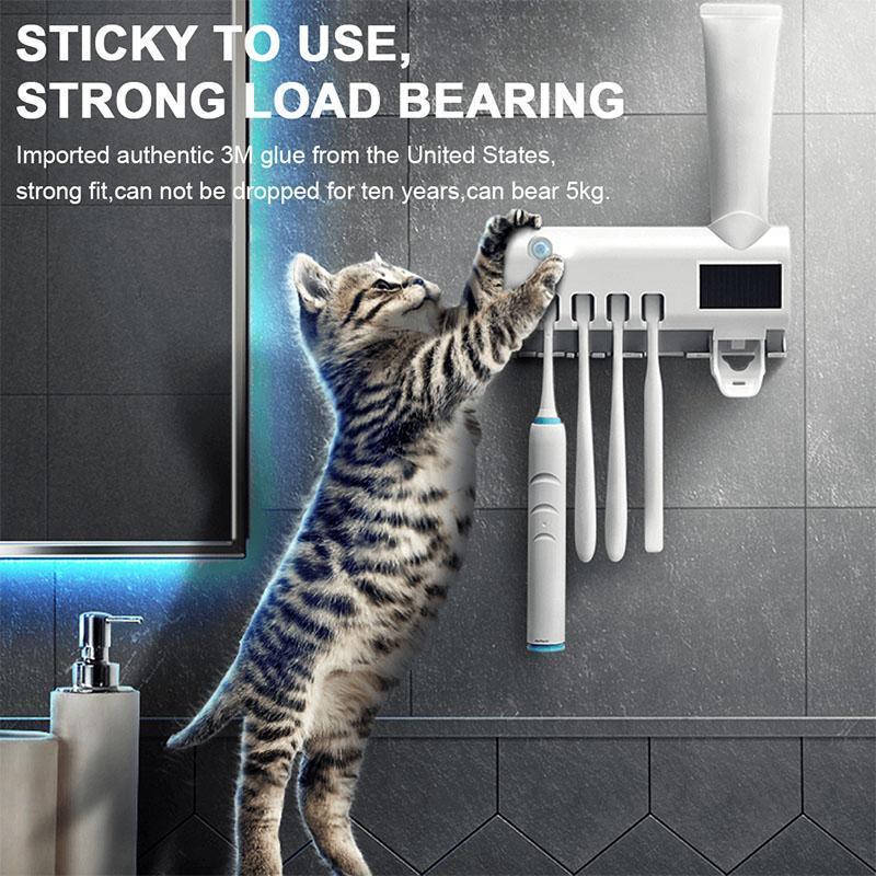🚿 LIMITED-TIME 50% OFF! ✨ Wall-Mounted UV Toothbrush Sanitizer – 360° Sterilization, Human Induction & No-Drill Wireless Design – Cleaner Brushes, Fresher Bathroom