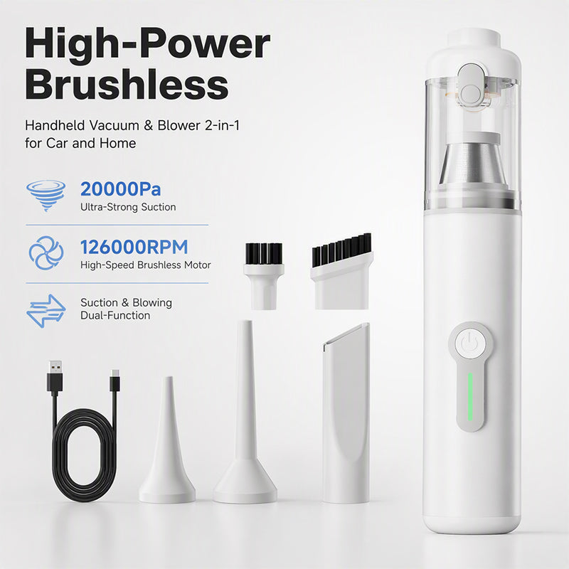 💨🔄LIMITED‑TIME 50% OFF!✨20000Pa Cordless Handheld Car Vacuum, 2‑In‑1 Vacuum & Blower, 6000mAh Battery