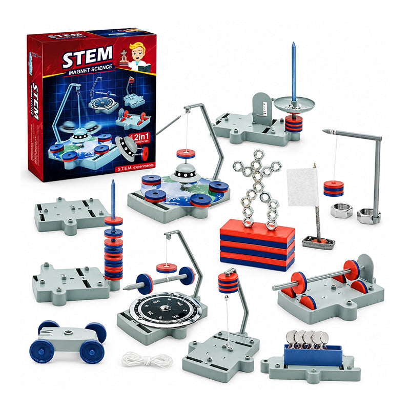 📢📢50% OFF !!⏰12-in-1 Magnet Science Experiment Kit Educational Toy for Kids