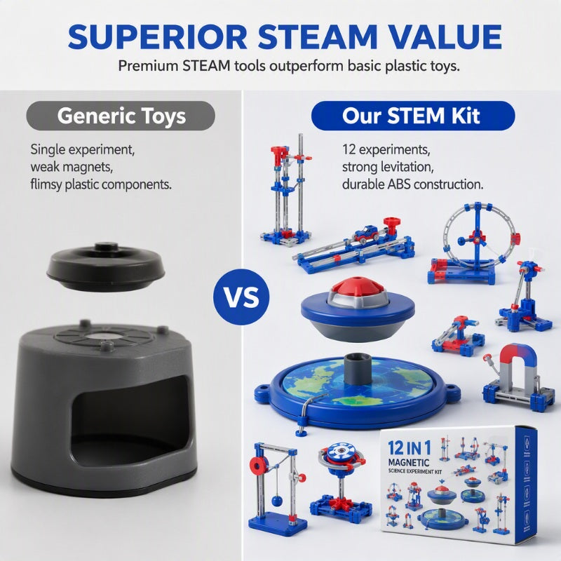📢📢50% OFF !!⏰12-in-1 Magnet Science Experiment Kit Educational Toy for Kids