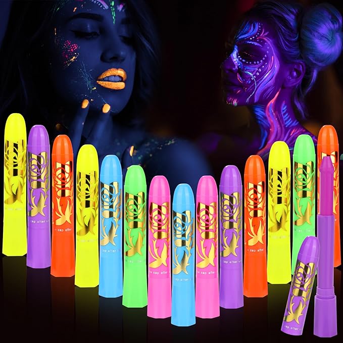 💥 Luminescent Water‑Soluble Body Painting Crayons – Fun, Skin‑Friendly, Easy‑to‑Wash ✨