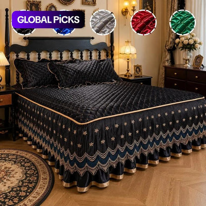 📢📢50% OFF !!⏰Quilted Bed Skirt with 18-Inch Drop