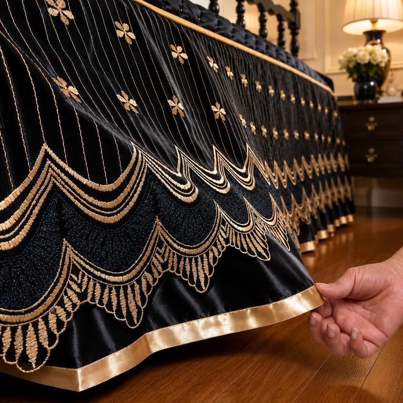 📢📢50% OFF !!⏰Quilted Bed Skirt with 18-Inch Drop