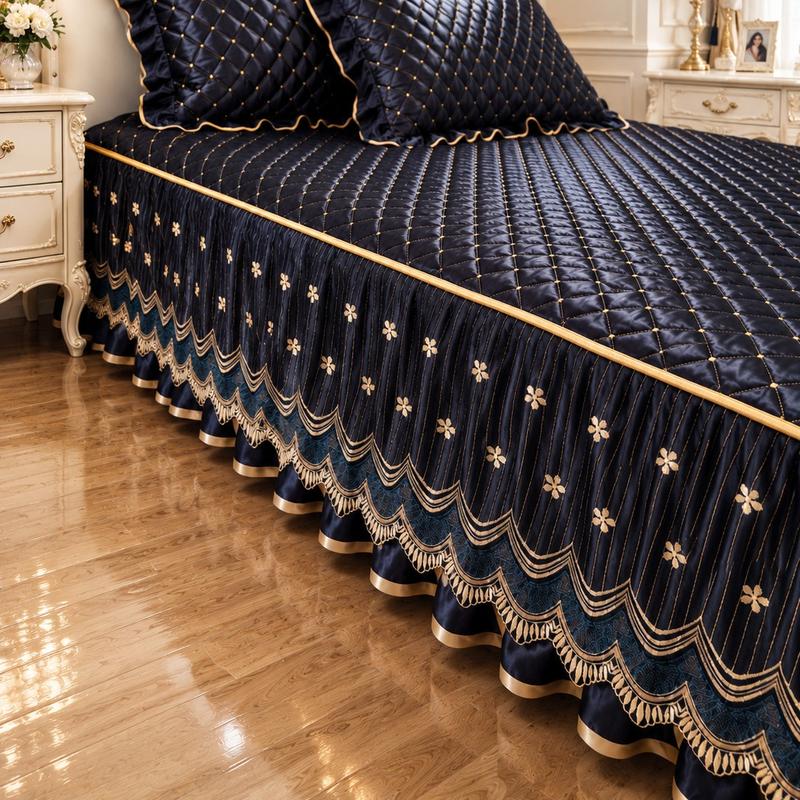 📢📢50% OFF !!⏰Quilted Bed Skirt with 18-Inch Drop