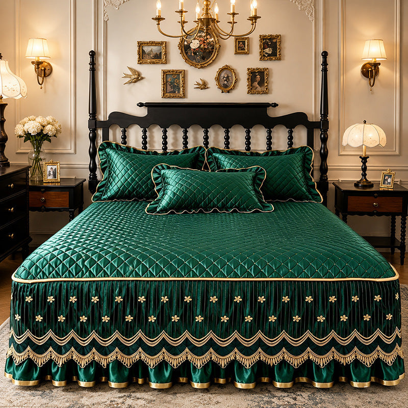 📢📢50% OFF !!⏰Quilted Bed Skirt with 18-Inch Drop