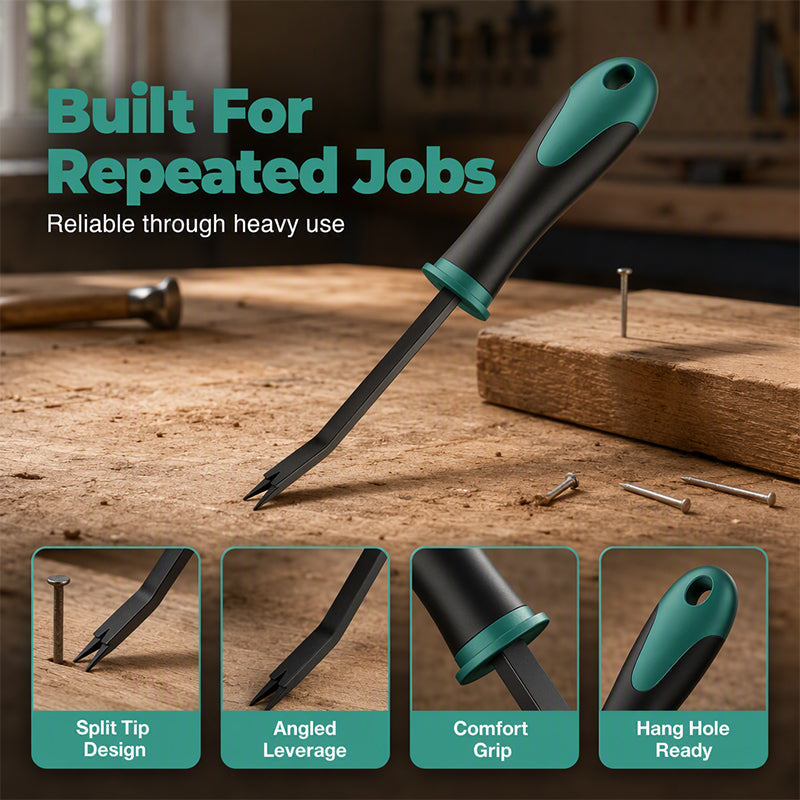 🔥HOT SALE 50% OFF! 🔨😫 Stop wrestling with stubborn staples — this nail puller pries them out fast with less effort. Ergonomic grip, angled tip, and built for repeat use. ✨
