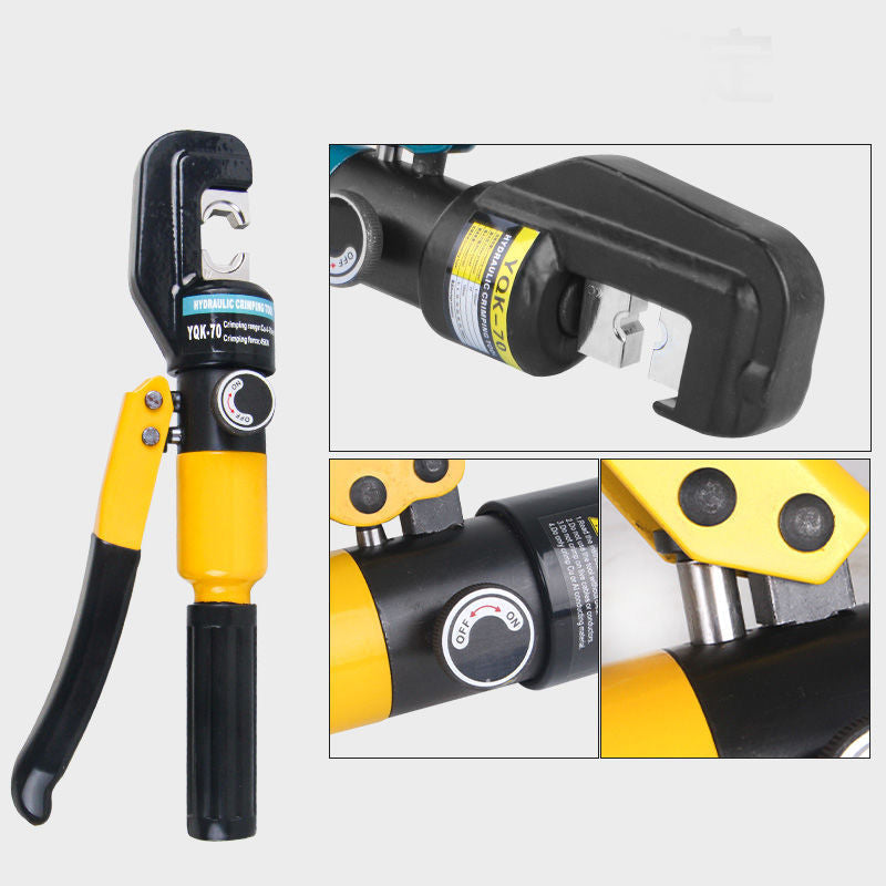 🔧 50% OFF NOW! 💪 Manual Hydraulic Crimping Tool – Hexagonal Molds, Interchangeable Dies & Insulated Handles – For Copper & Aluminum Terminals ⚡