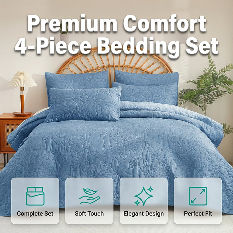 ⏳Limited-time 50% off⏰Solid Color 100% Cotton Bedding 4-Piece Set🛏️