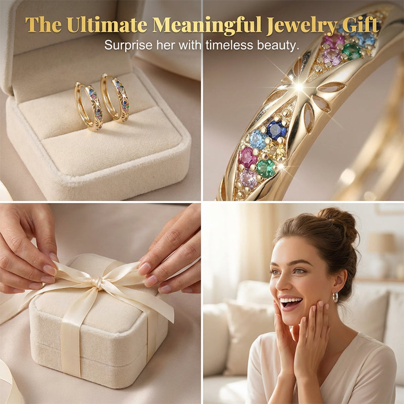 📢📢50% OFF !! ⏰ Sparkling Zircon Hollow Hoop Earrings