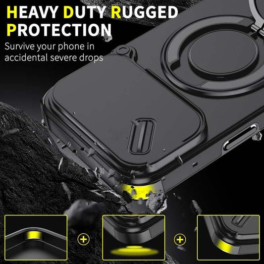 📱 LIMITED TIME 50% OFF! 🧲 Magnetic Phone Case with Ring Stand for iPhone – Military-Grade Drop Protection, 360° Rotatable Stand & Slide Camera Cover ✨