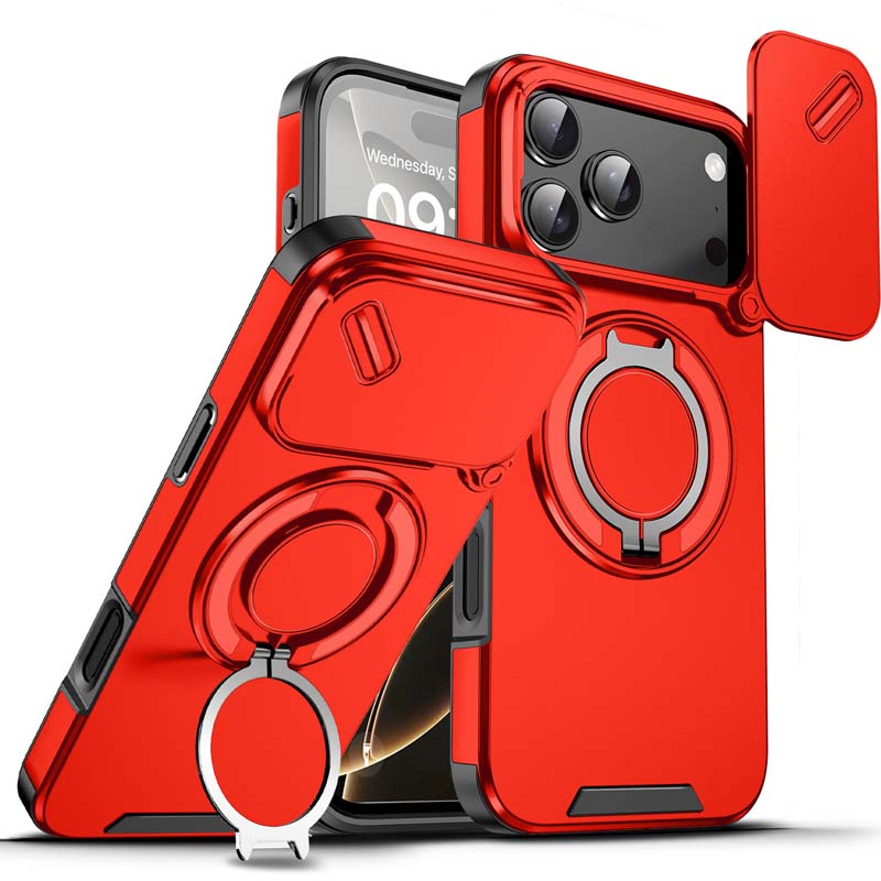 📱 LIMITED TIME 50% OFF! 🧲 Magnetic Phone Case with Ring Stand for iPhone – Military-Grade Drop Protection, 360° Rotatable Stand & Slide Camera Cover ✨