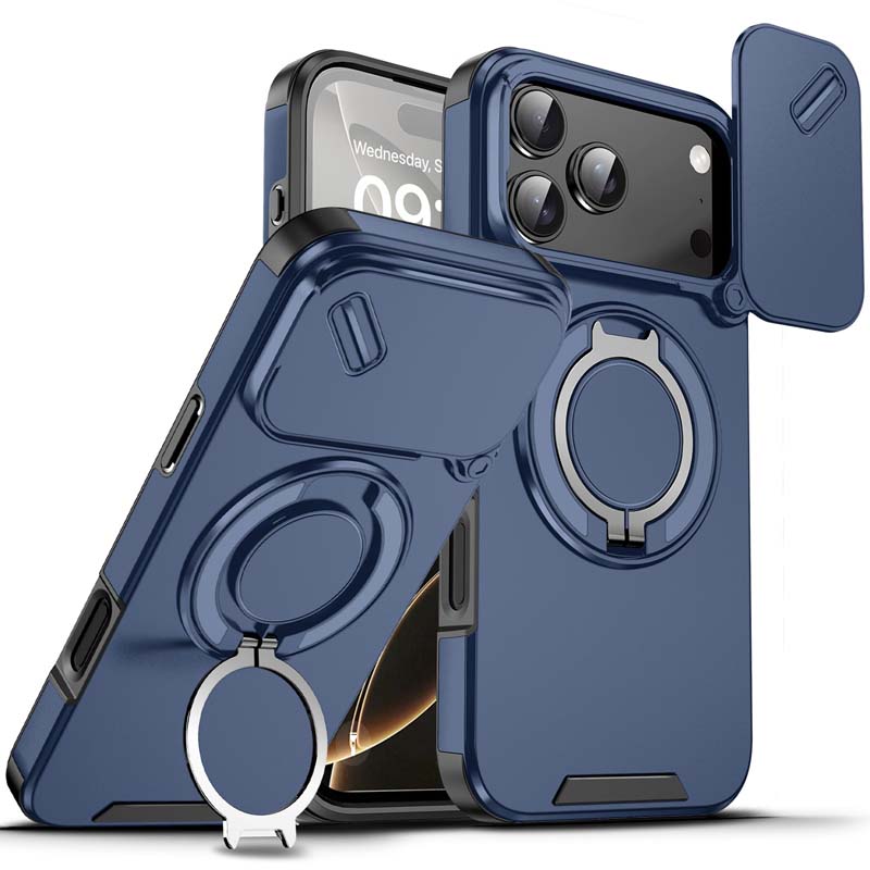 📱 LIMITED TIME 50% OFF! 🧲 Magnetic Phone Case with Ring Stand for iPhone – Military-Grade Drop Protection, 360° Rotatable Stand & Slide Camera Cover ✨