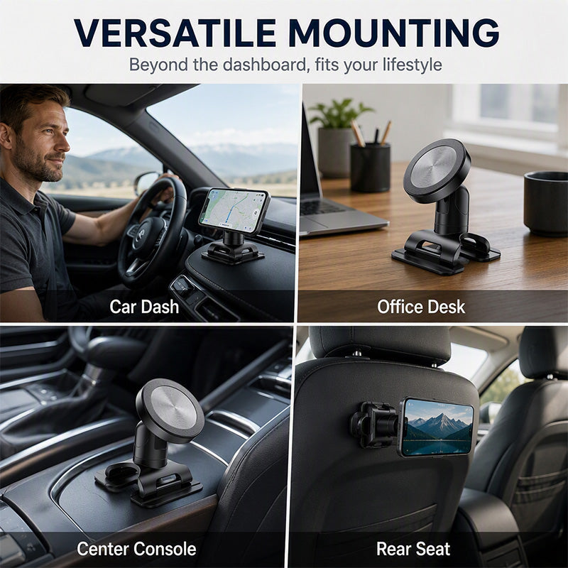 🔥HOT SALE 50% OFF🔥🚗 Universal Strong Adhesive Car Phone Mount – Works on Curved Dashboards, Re‑Positionable