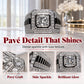 Elegant Sparkly Square Halo Ring