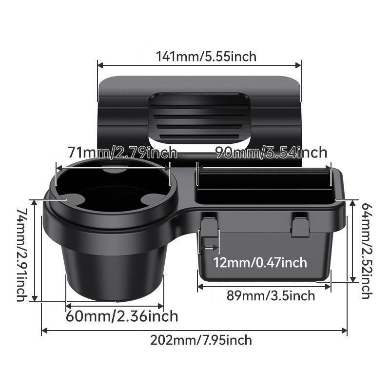 Space-Saving Car Cup Holder Expander