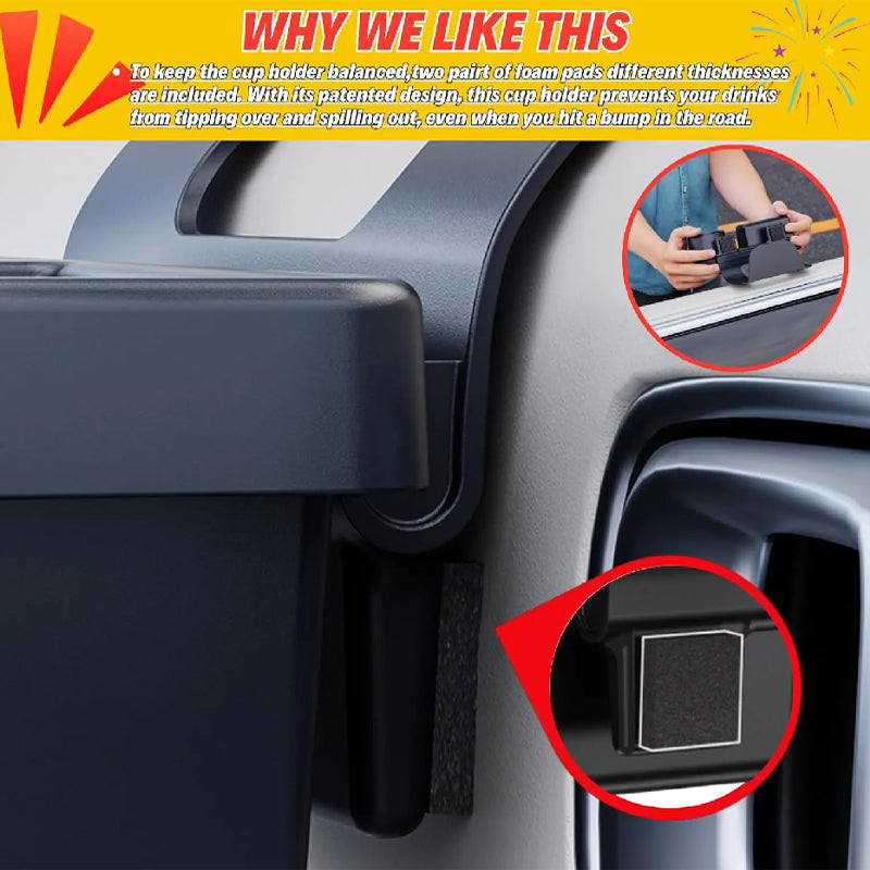 Space-Saving Car Cup Holder Expander