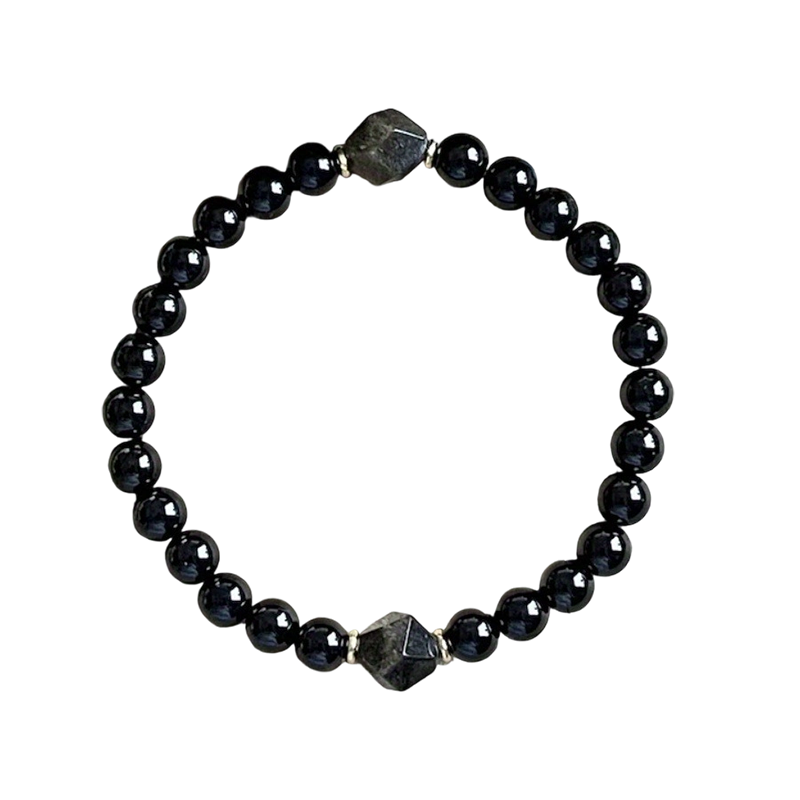 ⏳Time-Limited Special⏰ Elegance Black Obsidian Beaded Bracelet – Genuine Natural Stones, Protective Energy & Elastic Stretch Design – Modern Style for Daily Wear ✨