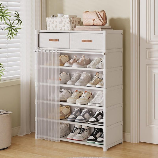 👟 LIMITED-TIME 50% OFF! 🏠 Multi-Layer Shoe Rack – 360° Dustproof Protection, Removable Shelves & Dual Top Drawers – Compact Space-Saving Design ✨