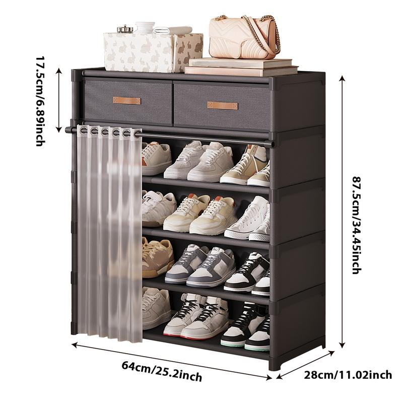👟 LIMITED-TIME 50% OFF! 🏠 Multi-Layer Shoe Rack – 360° Dustproof Protection, Removable Shelves & Dual Top Drawers – Compact Space-Saving Design ✨