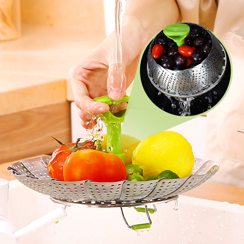 ⏳🔥LIMITED-TIME 50% OFF! 🍲Stainless Steel Expandable Steamer Basket