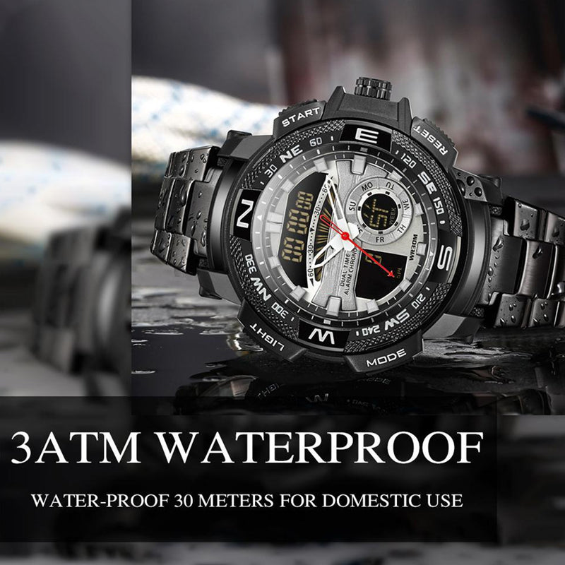 ⌚ LIMITED‑TIME 50% OFF! ⚡ Men's Dual‑Display Sports Watch – Analog‑Digital, 3ATM Waterproof, Multi‑Function ✨